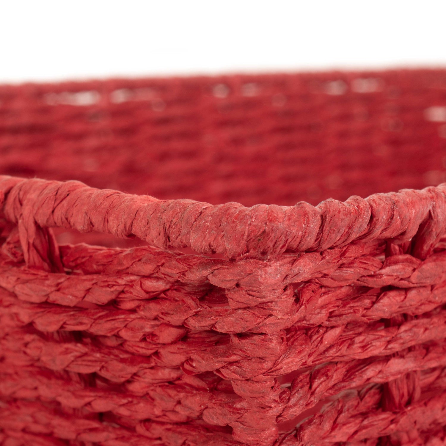 Extra Large Red Paper Rope Tray Basket
