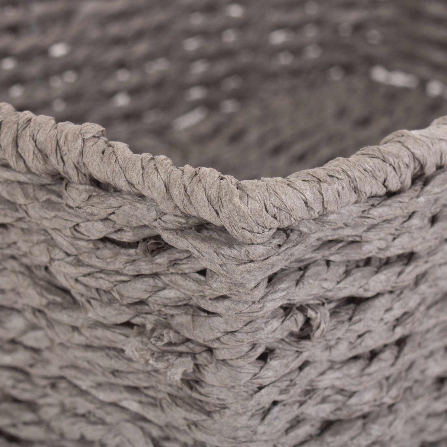 Medium Grey Paper Rope Tray Basket