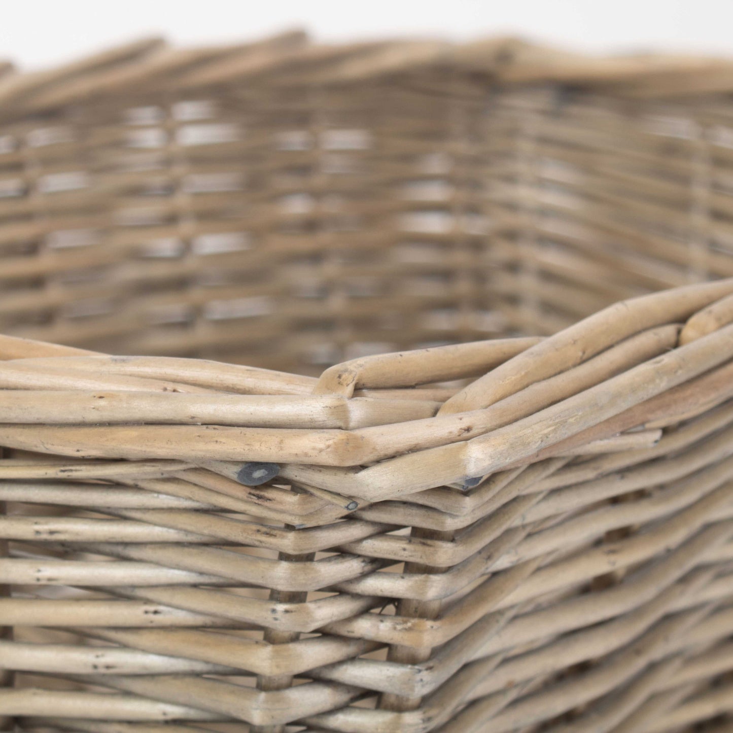 Medium Antique Wash Tapered Tray Basket