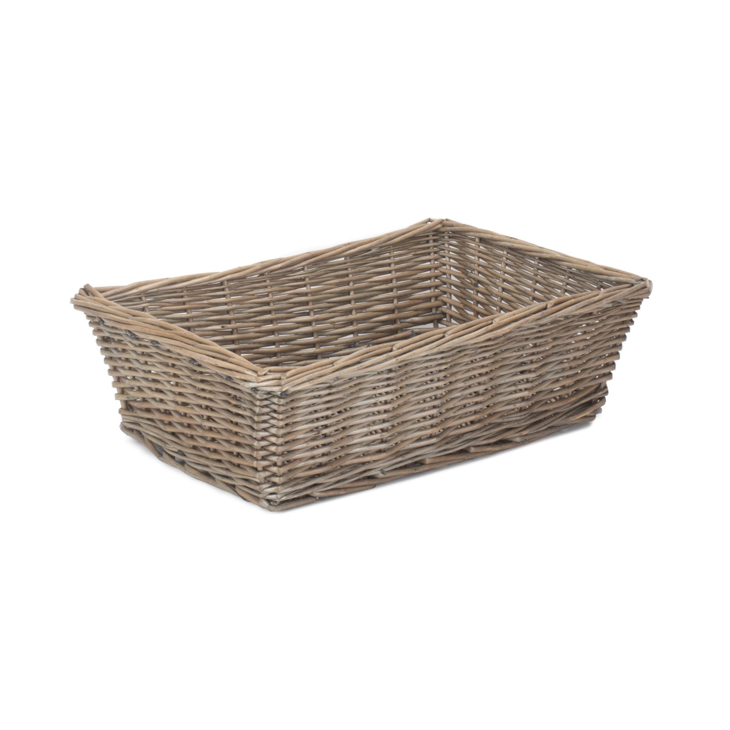 Extra Large Antique Wash Tapered Tray Basket