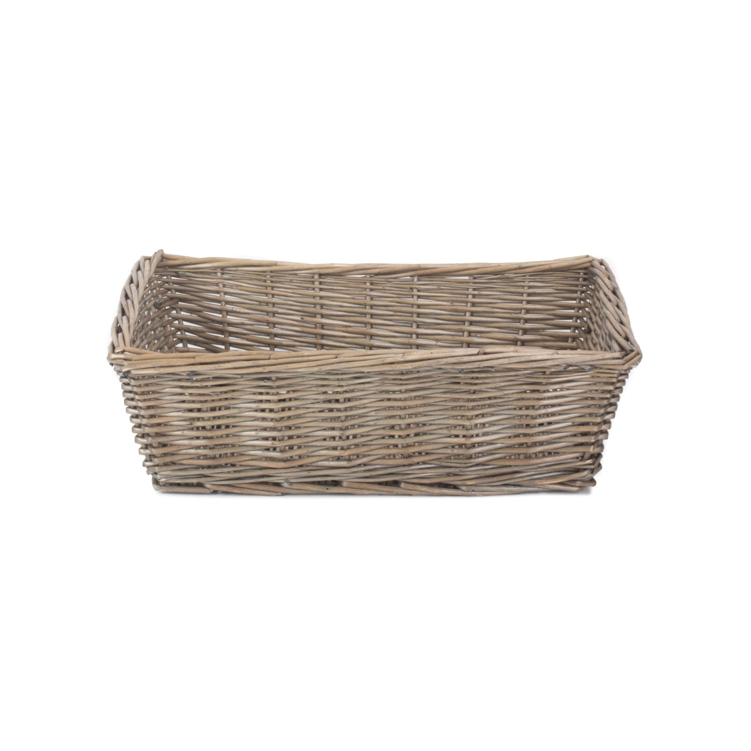 Extra Large Antique Wash Tapered Tray Basket