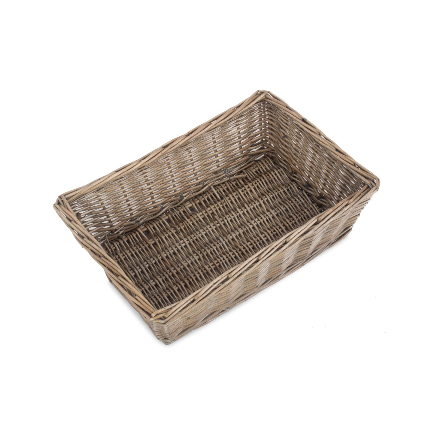 Extra Large Antique Wash Tapered Tray Basket