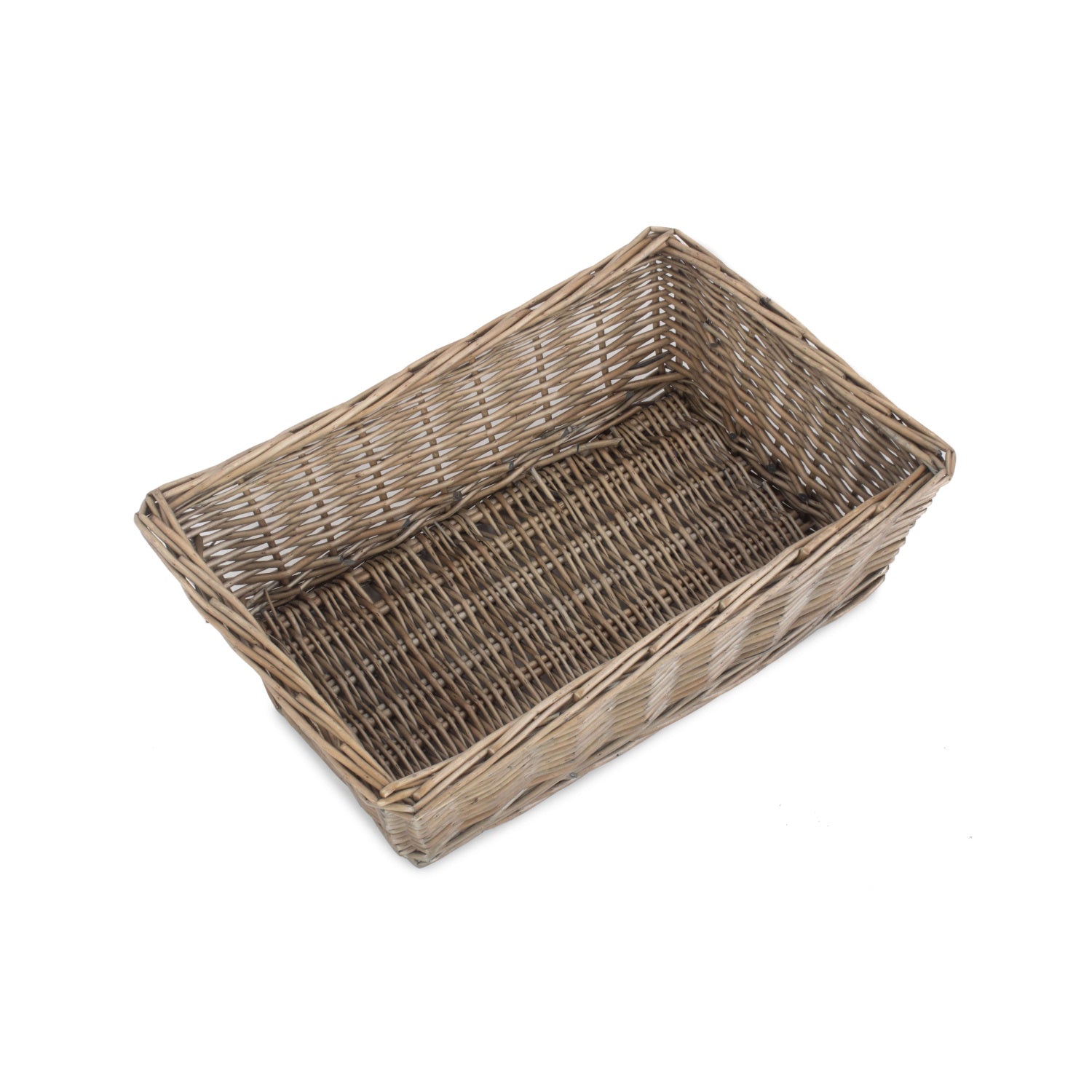Extra Large Antique Wash Tapered Tray Basket