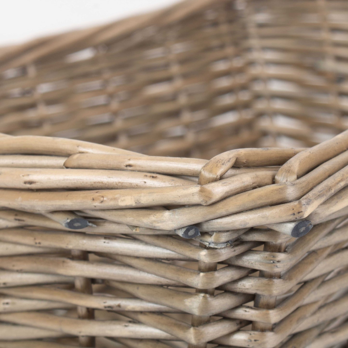 Extra Large Antique Wash Tapered Tray Basket