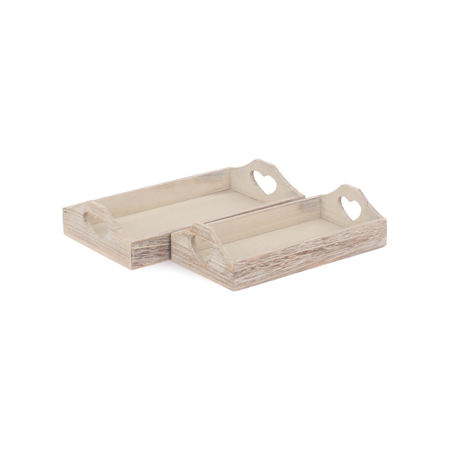 Shallow Heart Cut-Out Tray Set 2