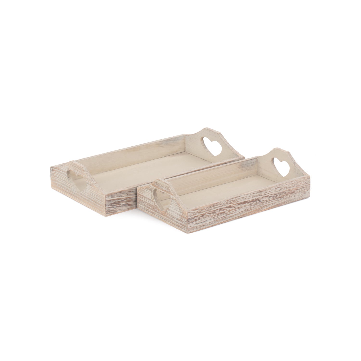 Shallow Heart Cut-Out Tray Set 2