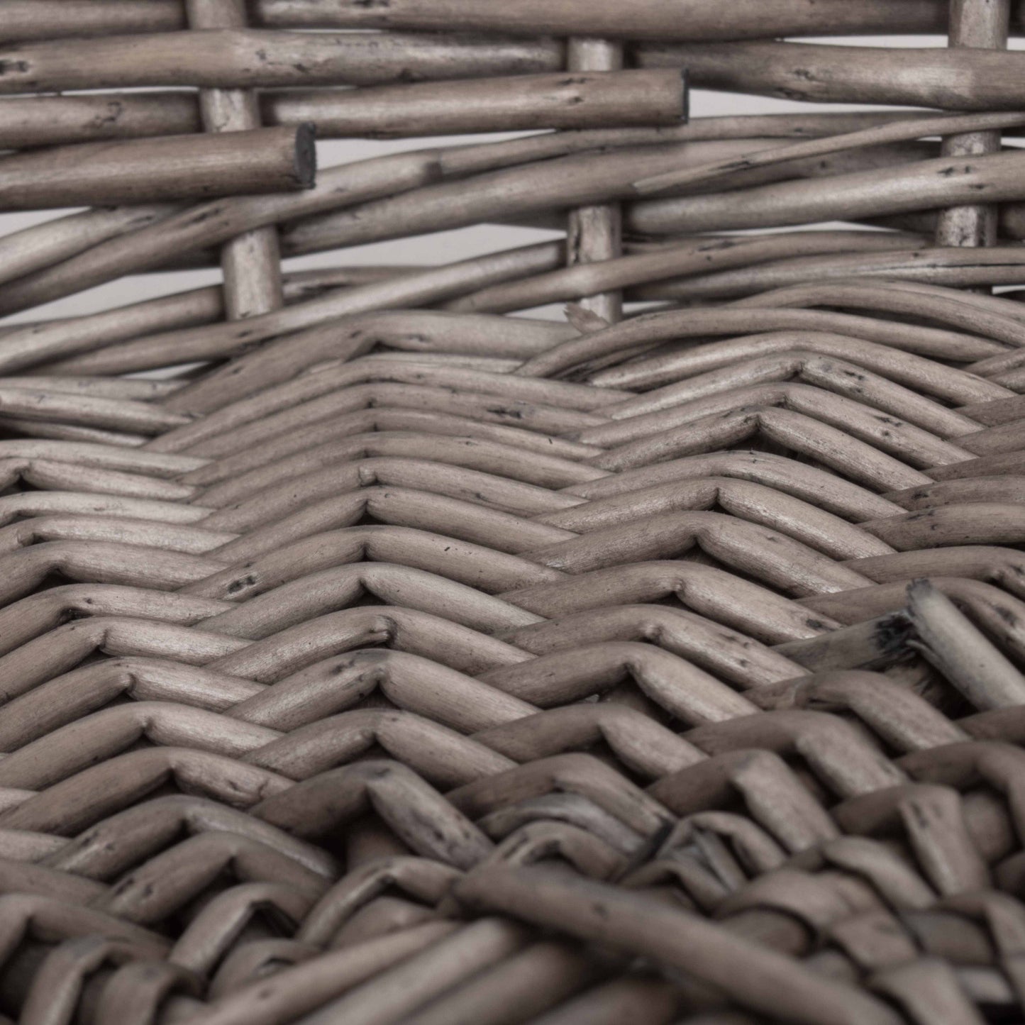 Antique Wash Willow Round Packing Tray Basket