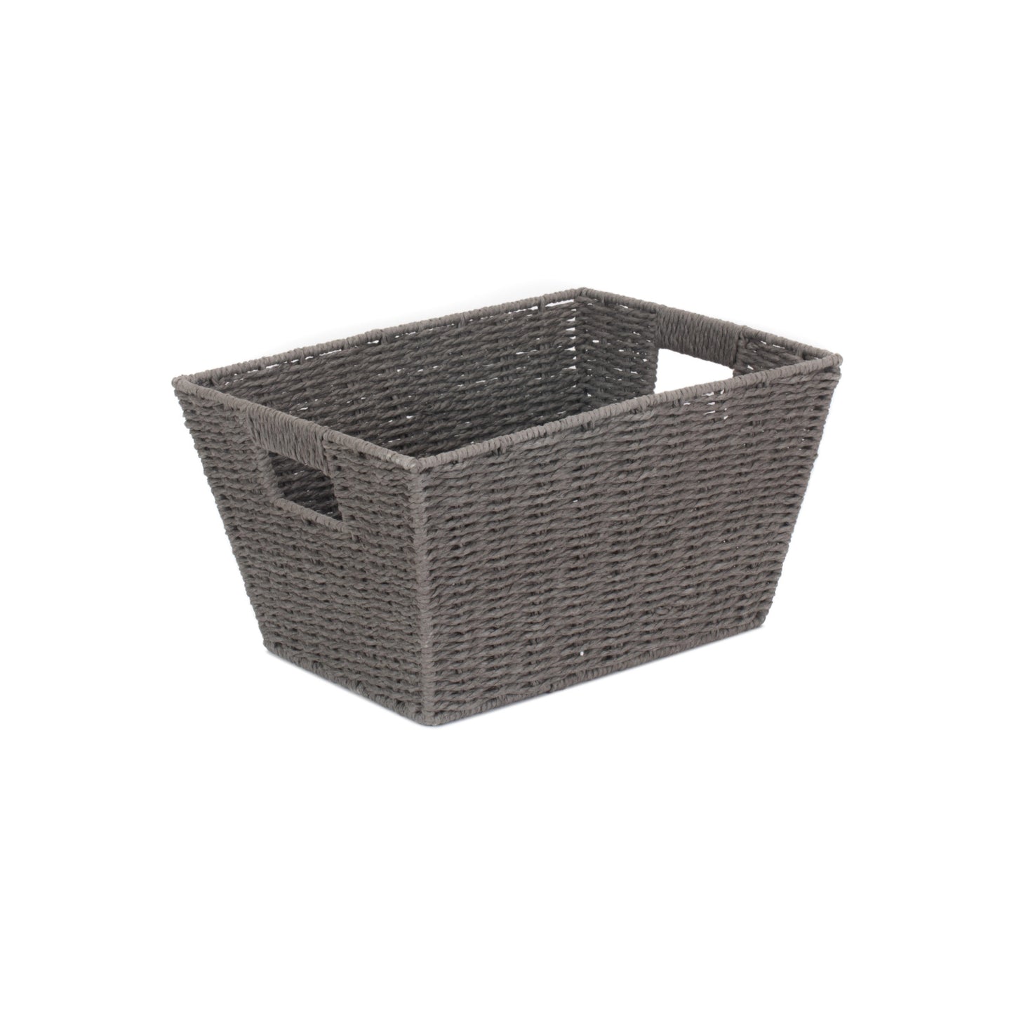 Deep Grey Paper Rope Tray Basket - Small