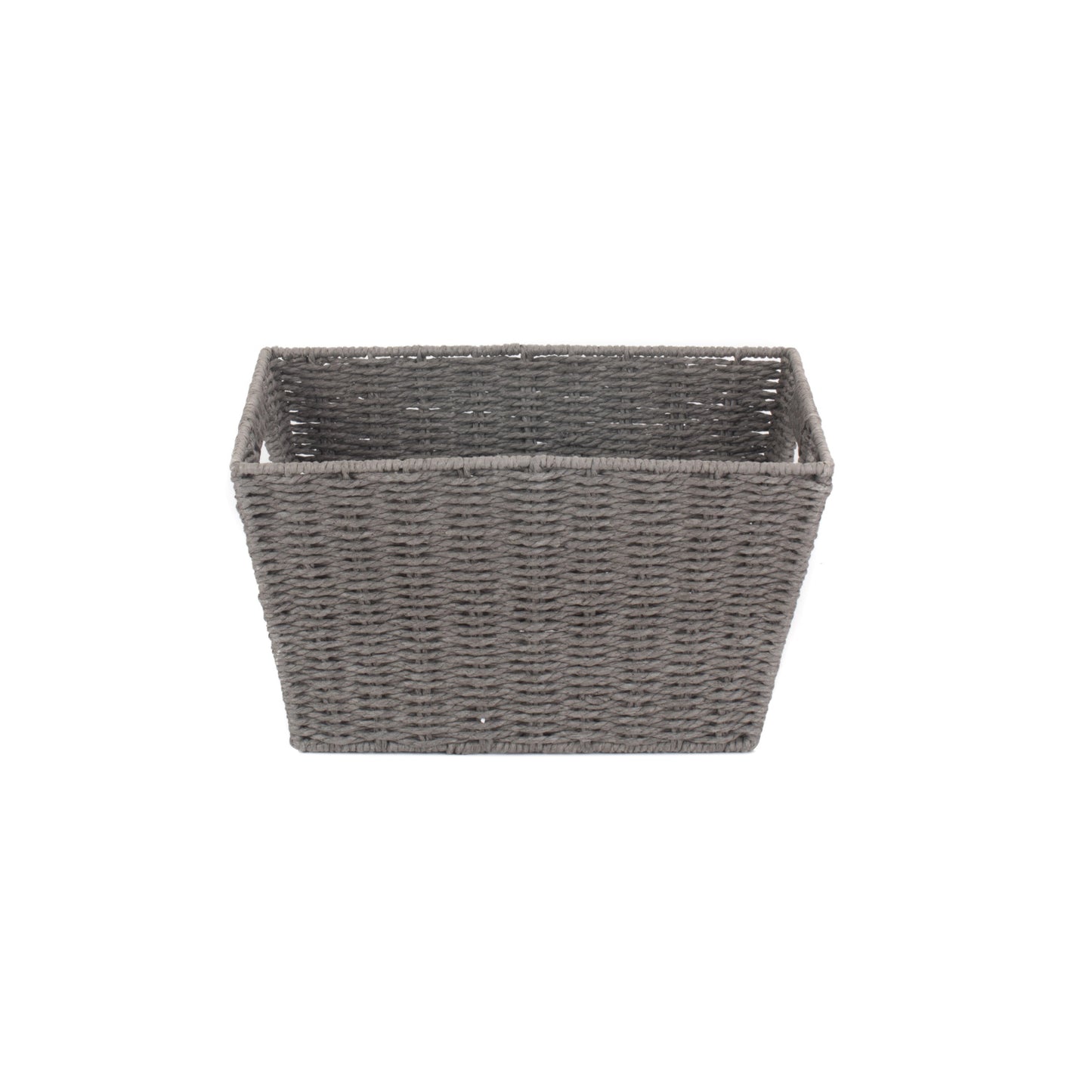 Deep Grey Paper Rope Tray Basket - Small