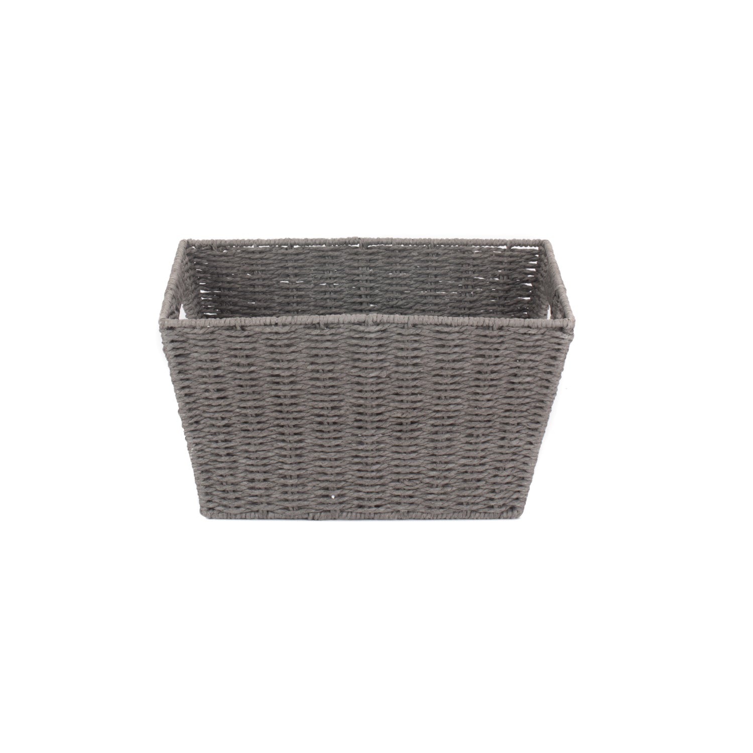 Deep Grey Paper Rope Tray Basket - Small