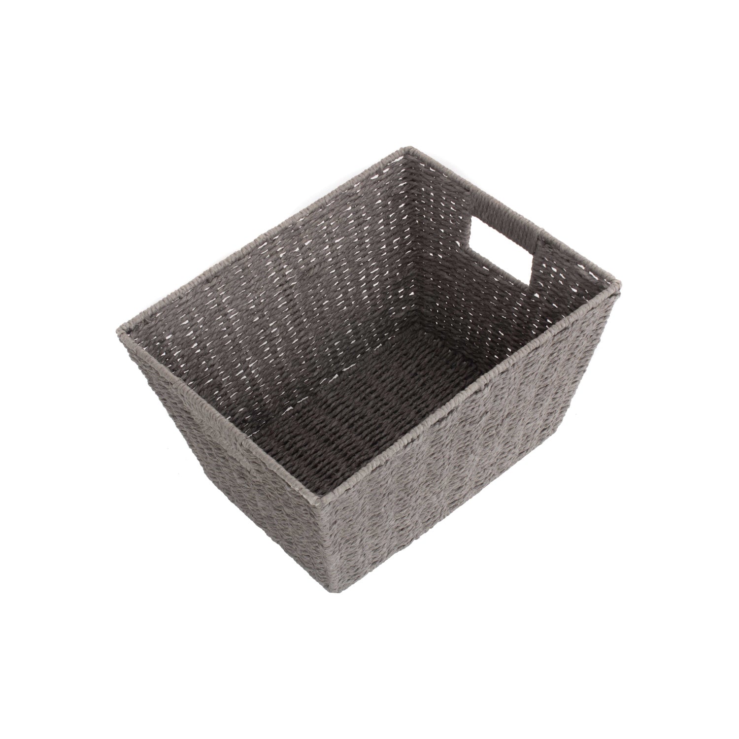 Deep Grey Paper Rope Tray Basket - Small
