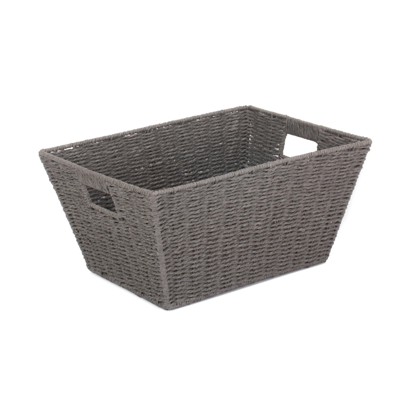 Deep Grey Paper Rope Tray Basket - Large