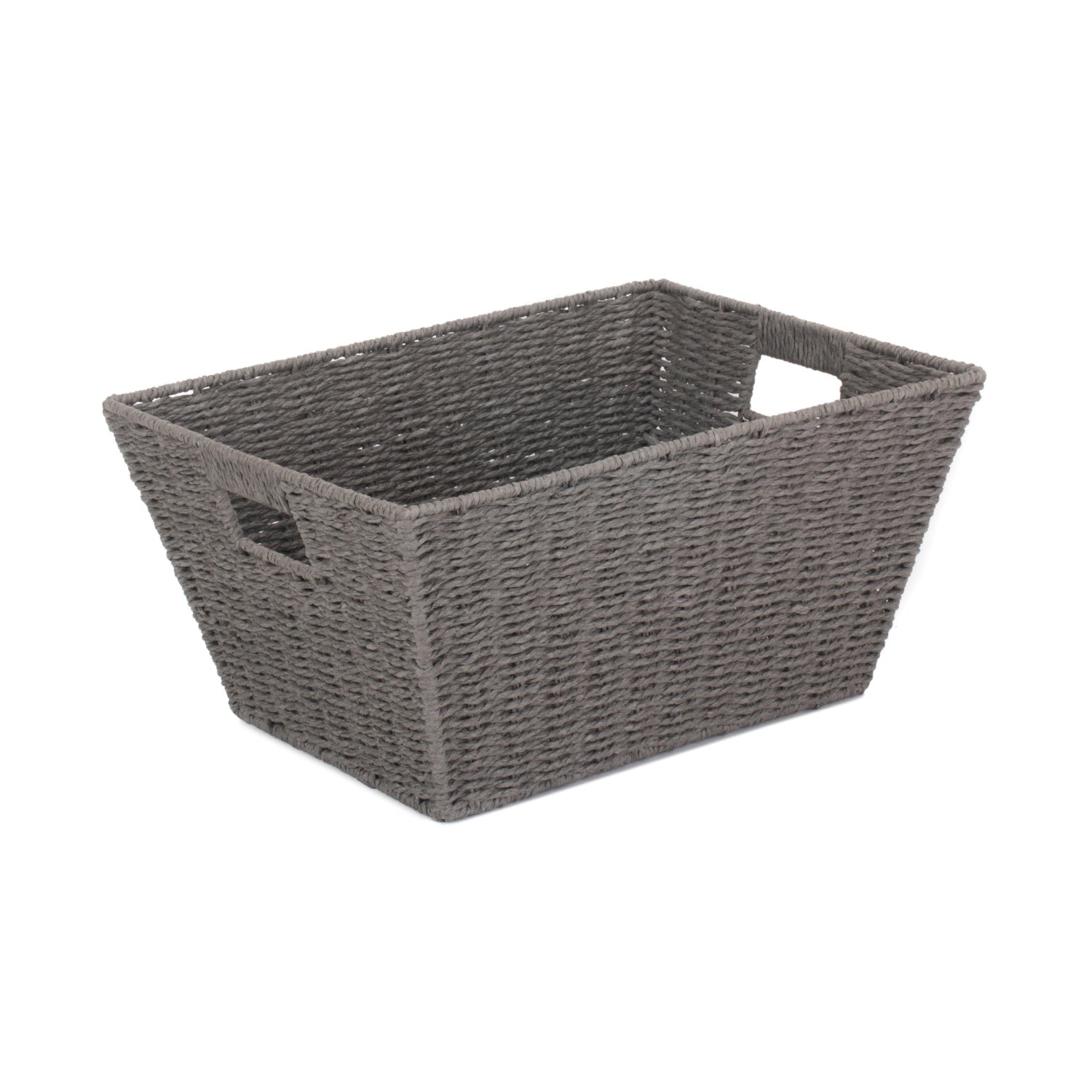 Deep Grey Paper Rope Tray Basket - Large