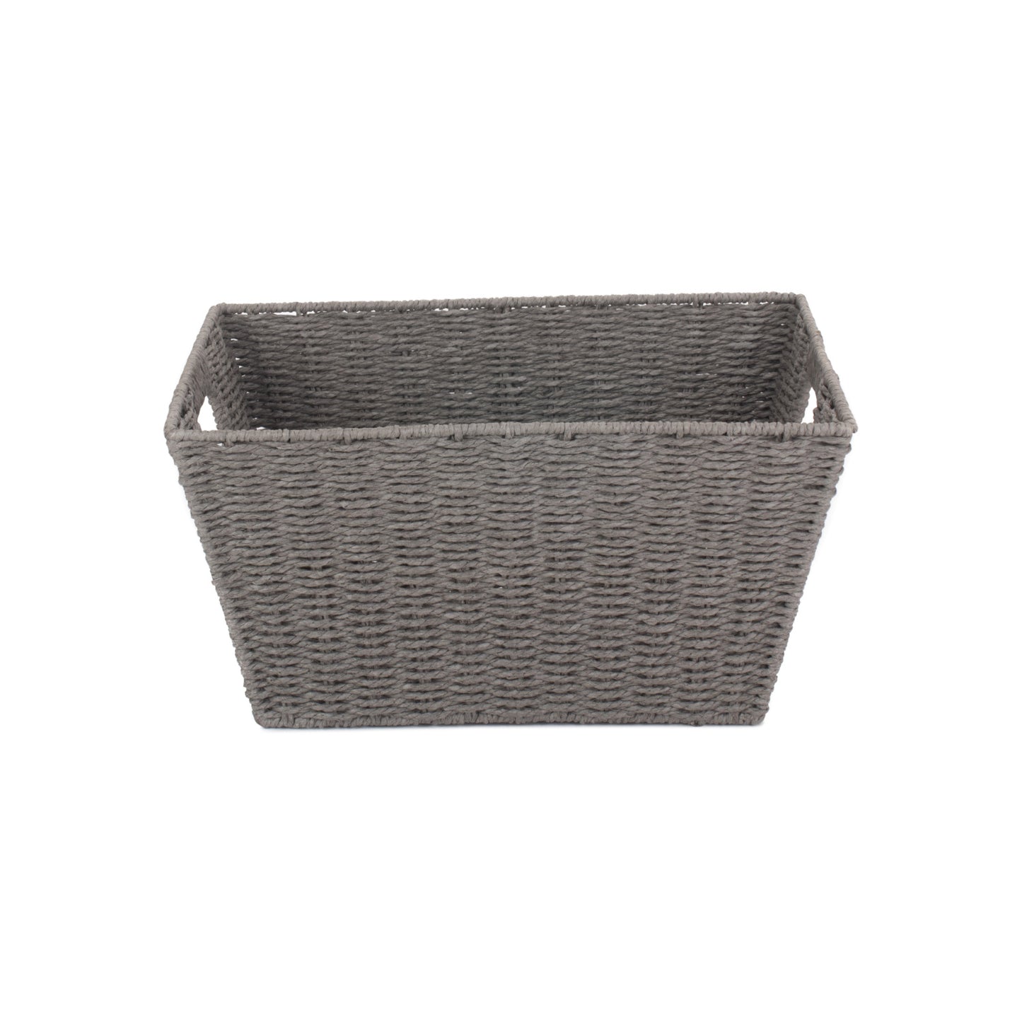 Deep Grey Paper Rope Tray Basket - Large