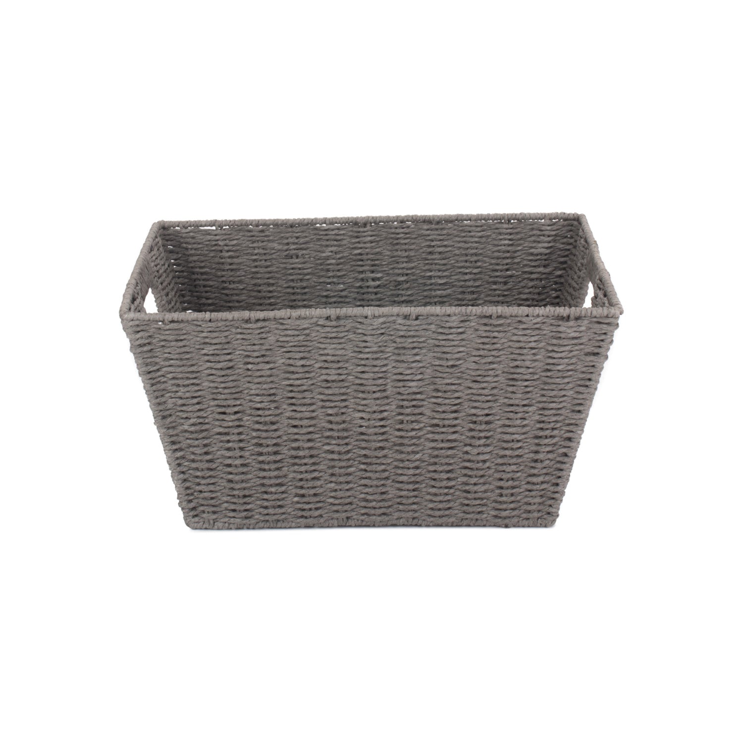 Deep Grey Paper Rope Tray Basket - Large