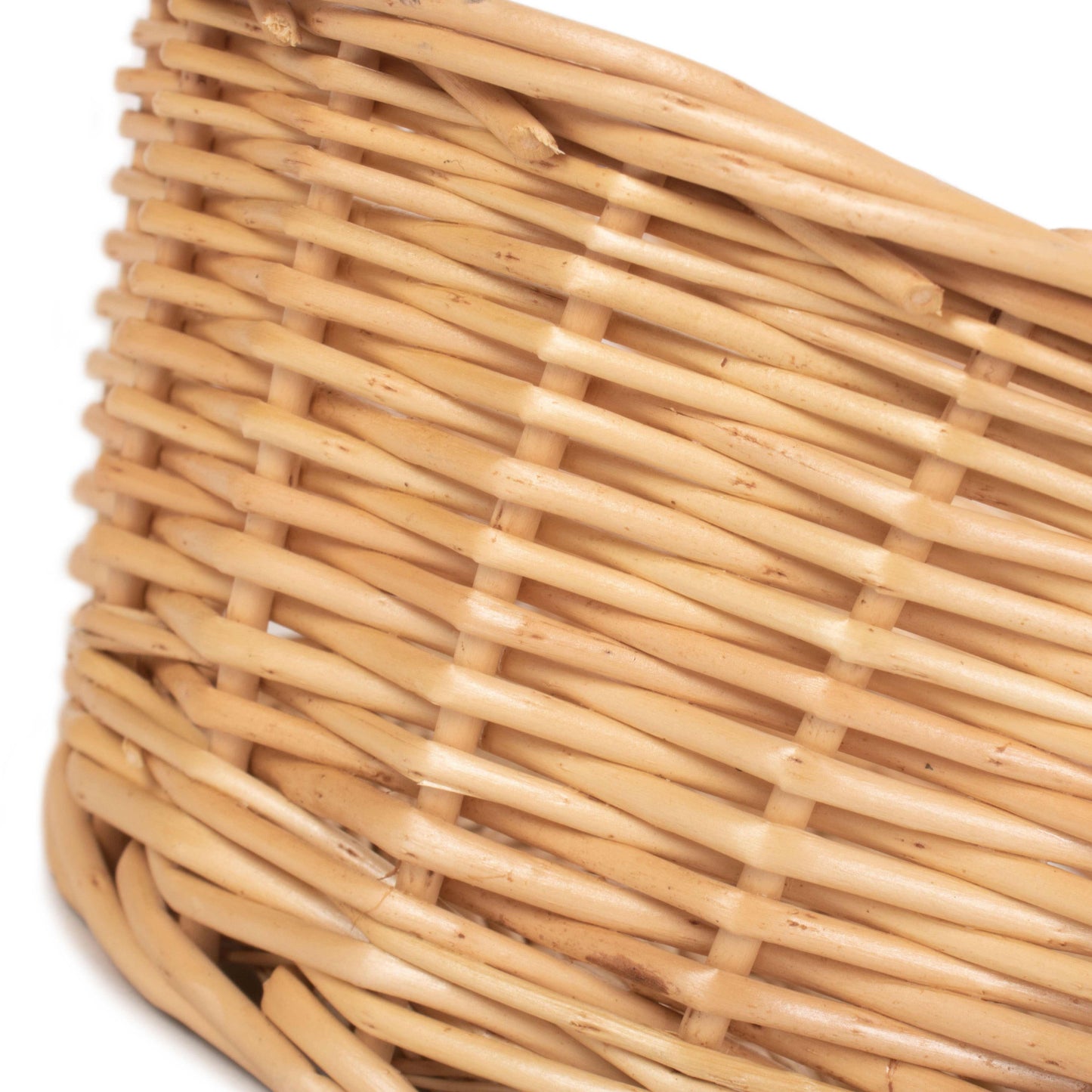 24cm Round Buff Willow Tapered Tray Basket