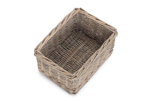 Small Grey Wash Willow Tray Basket