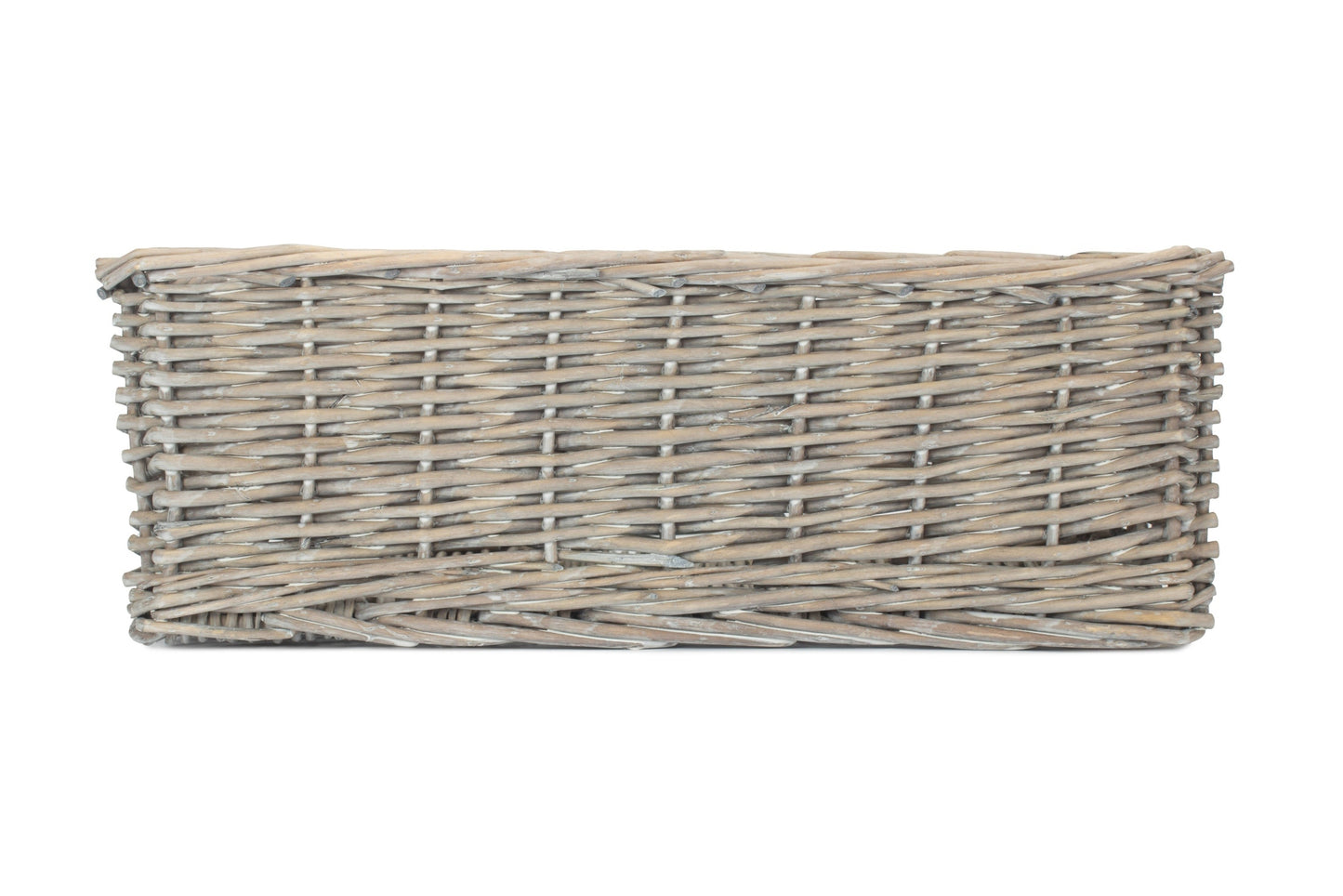 Large Grey Wash Willow Tray Basket