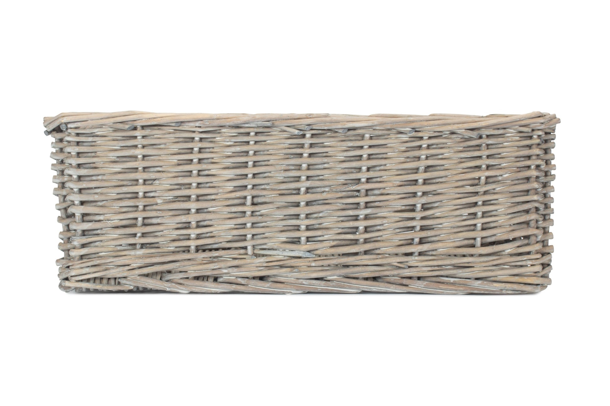Large Grey Wash Willow Tray Basket
