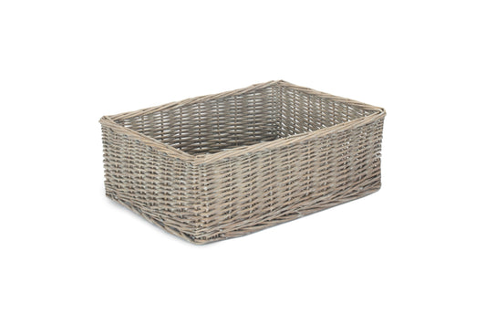 Extra Large Grey Wash Willow Tray Basket