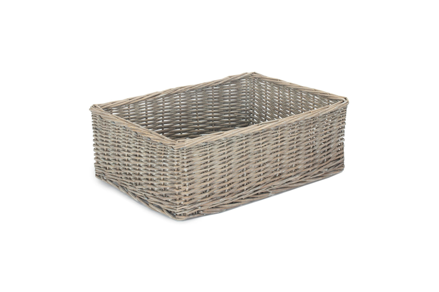Extra Large Grey Wash Willow Tray Basket