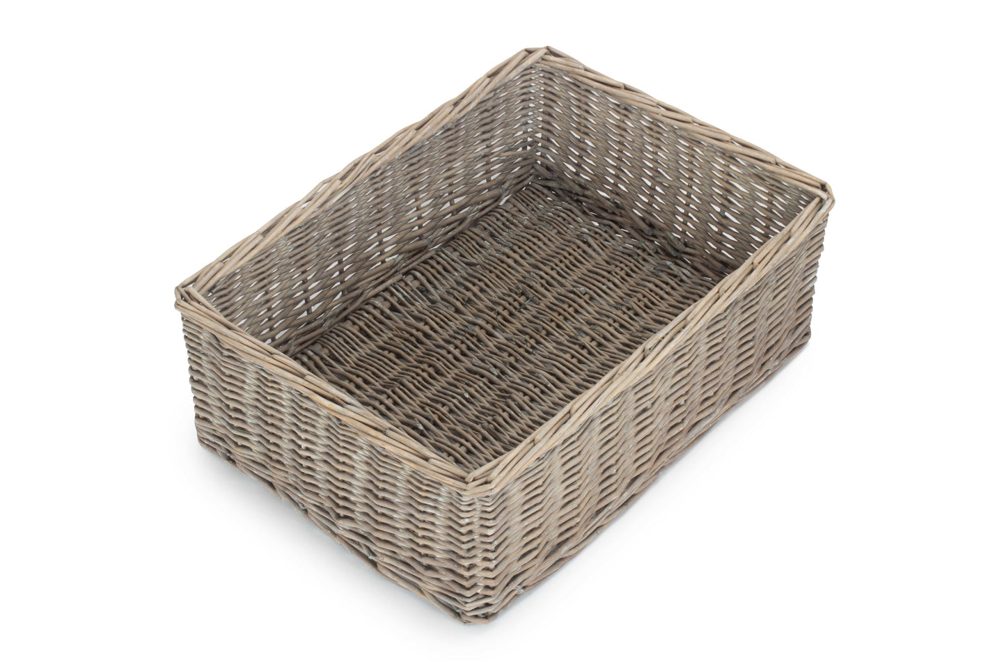 Extra Large Grey Wash Willow Tray Basket