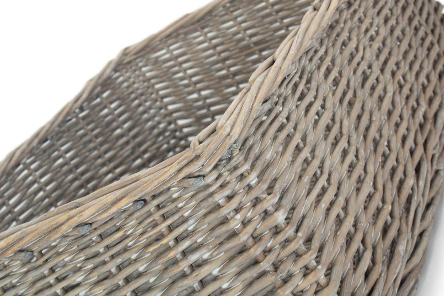 Extra Large Grey Wash Willow Tray Basket