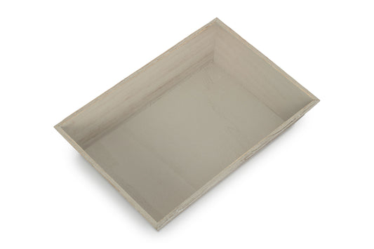 Large Dove Grey Wooden Packing Tray