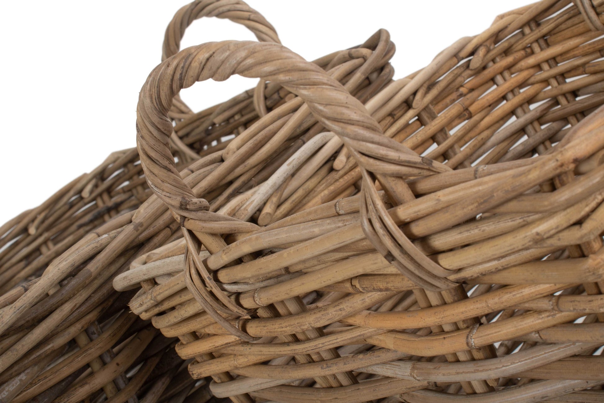 Rectangular Grey Rattan Floor Storage Set 2