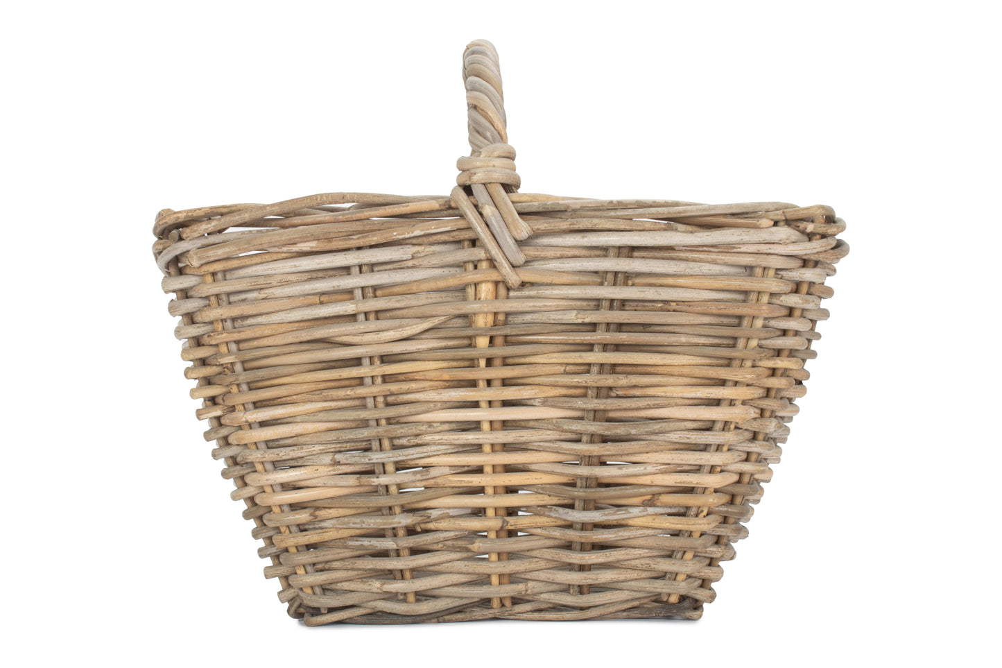 Grey Rattan Kindling Basket