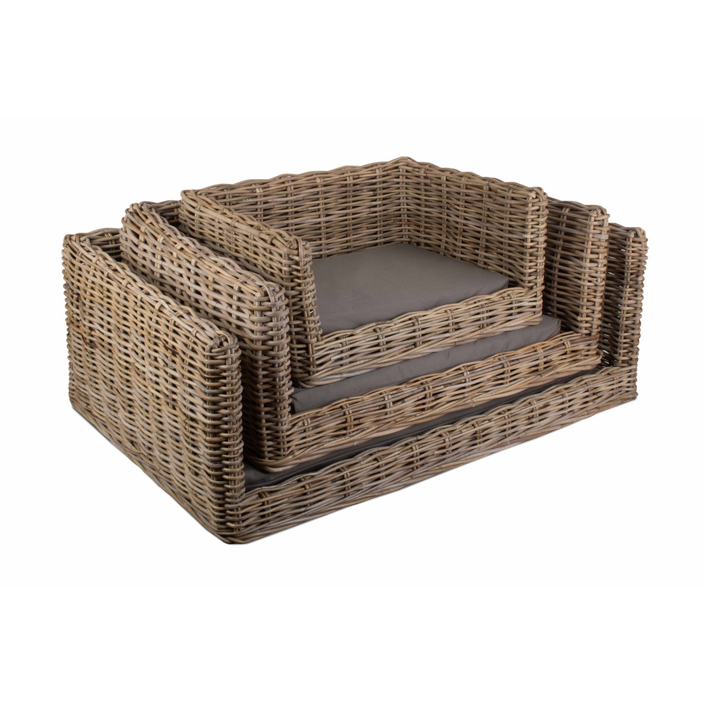 Luxury Rattan Dog Sofa Bed Set 3