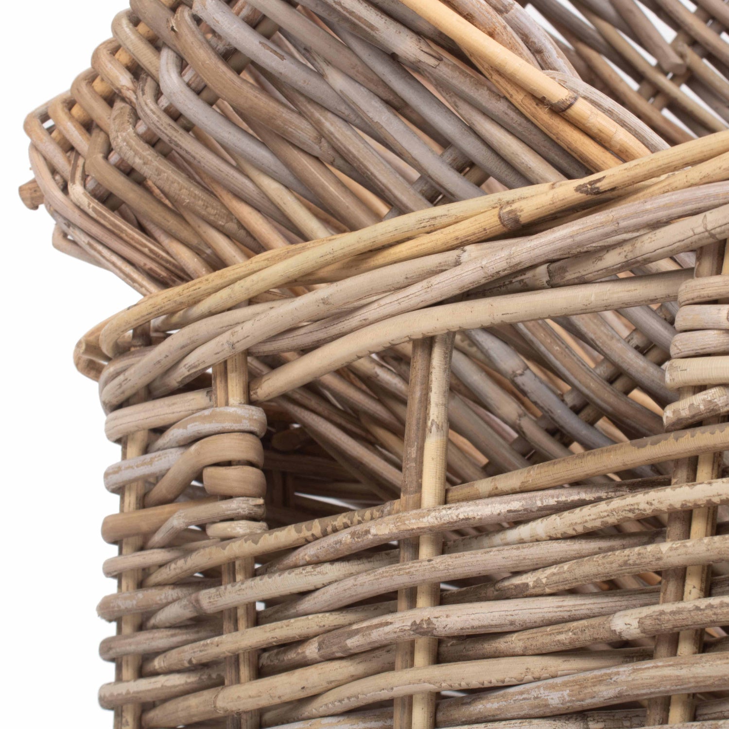 Shallow Rattan Rectangular Basket Set 4