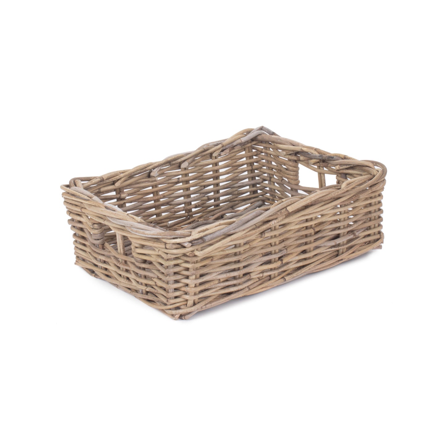 Medium Shallow Rattan Rectangular Basket