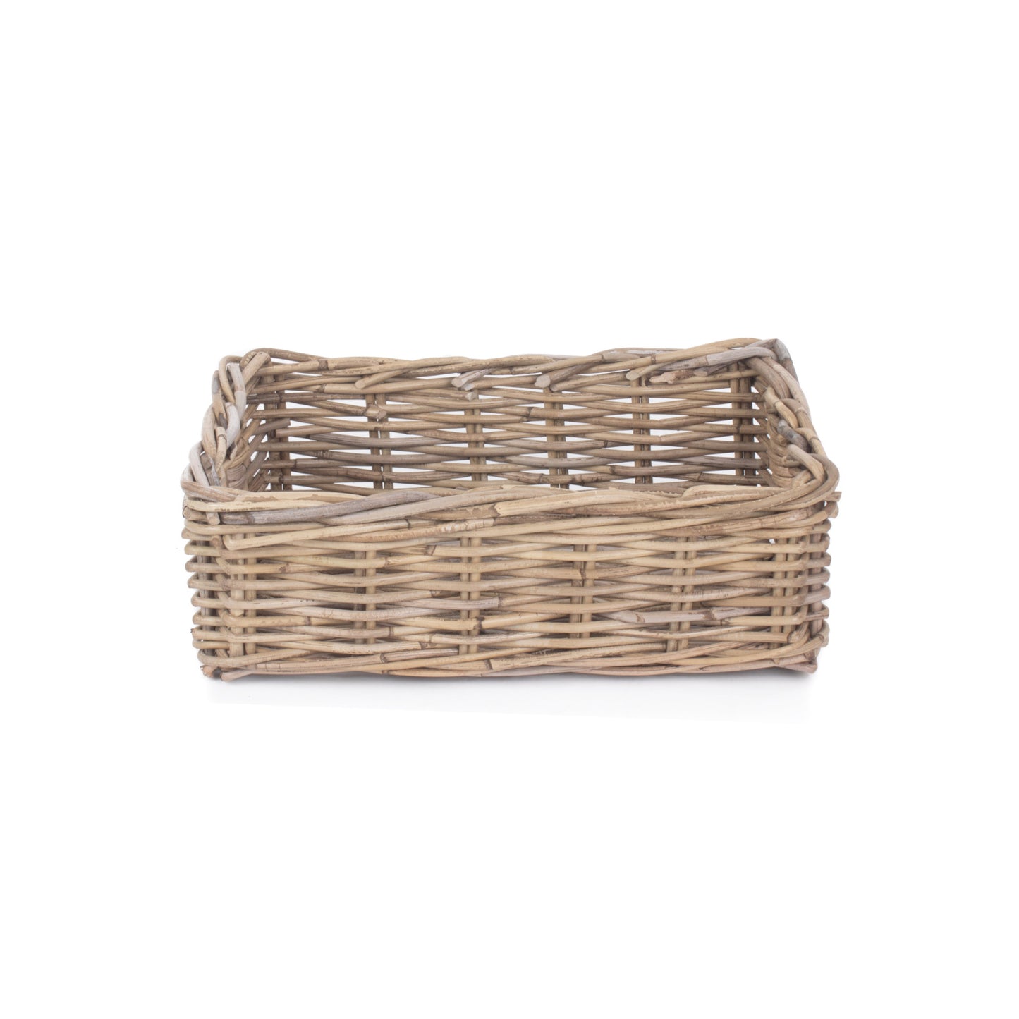 Medium Shallow Rattan Rectangular Basket