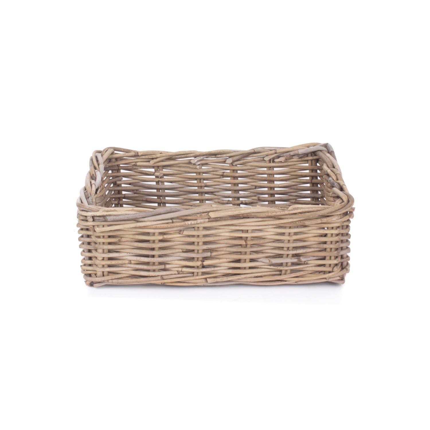 Medium Shallow Rattan Rectangular Basket