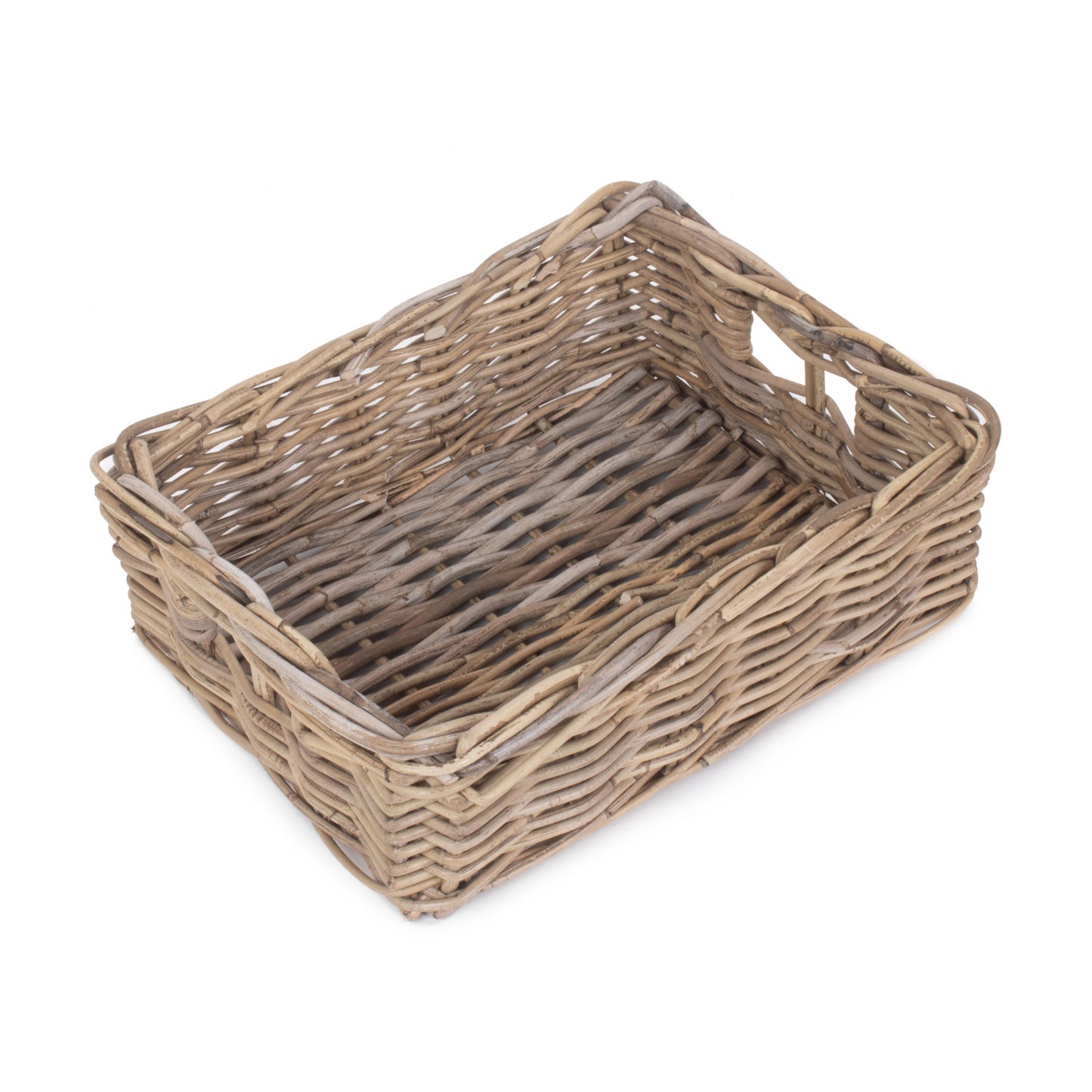 Medium Shallow Rattan Rectangular Basket