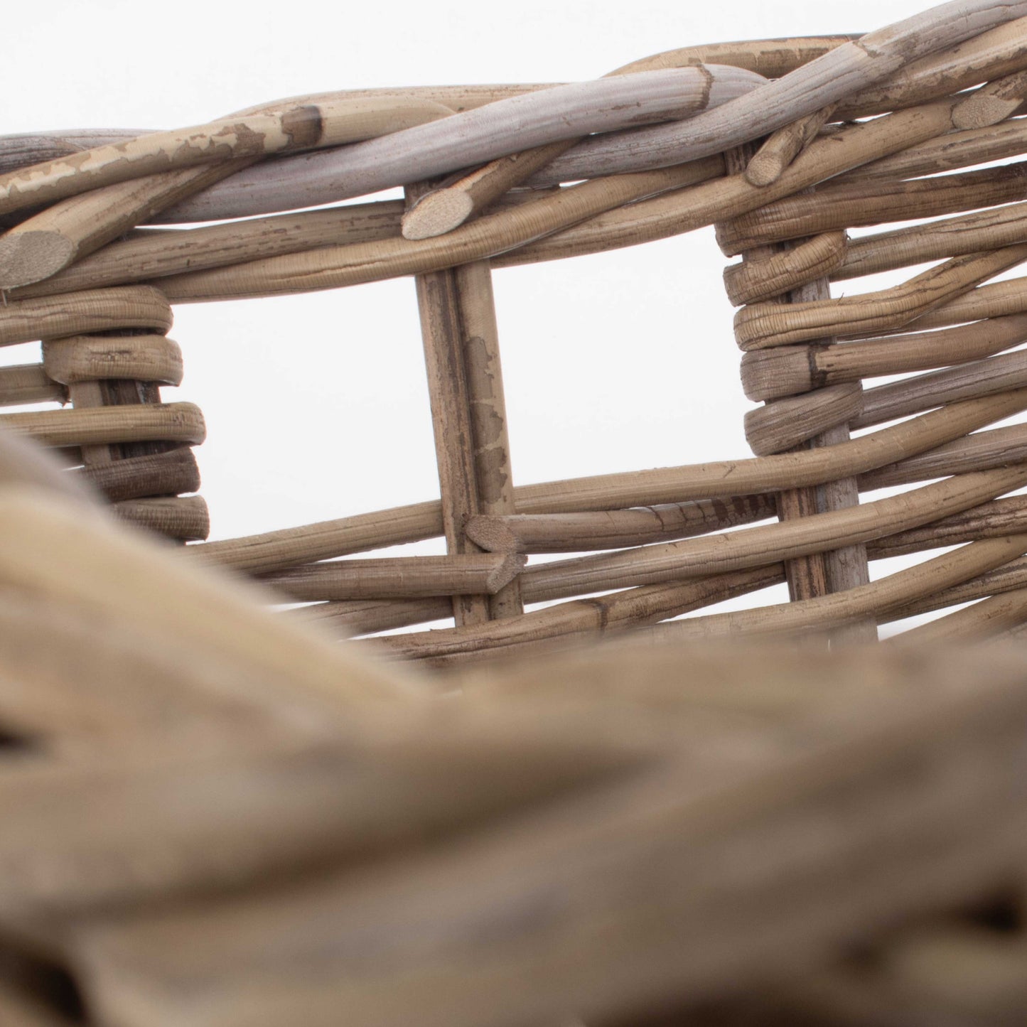 Medium Shallow Rattan Rectangular Basket