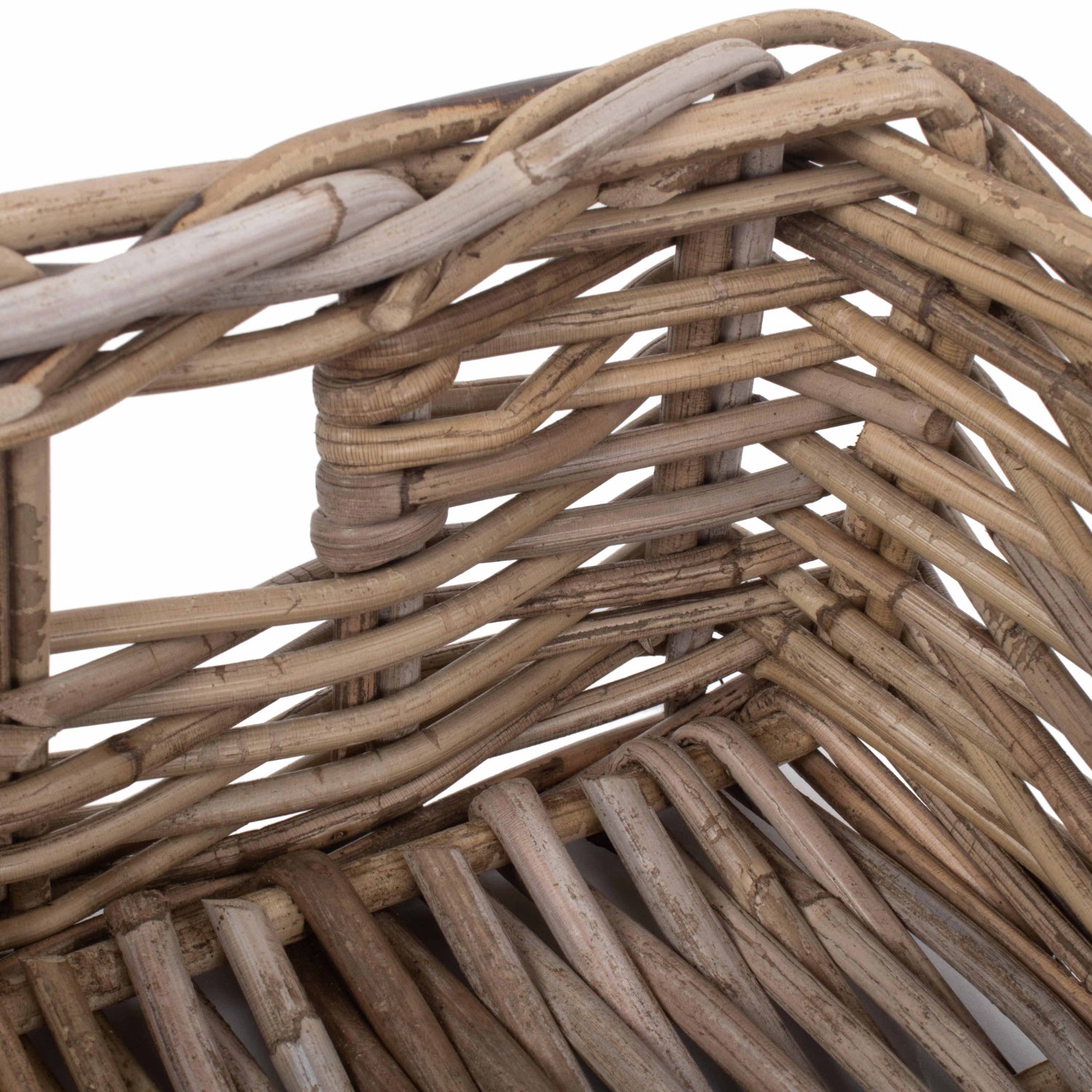 Medium Shallow Rattan Rectangular Basket