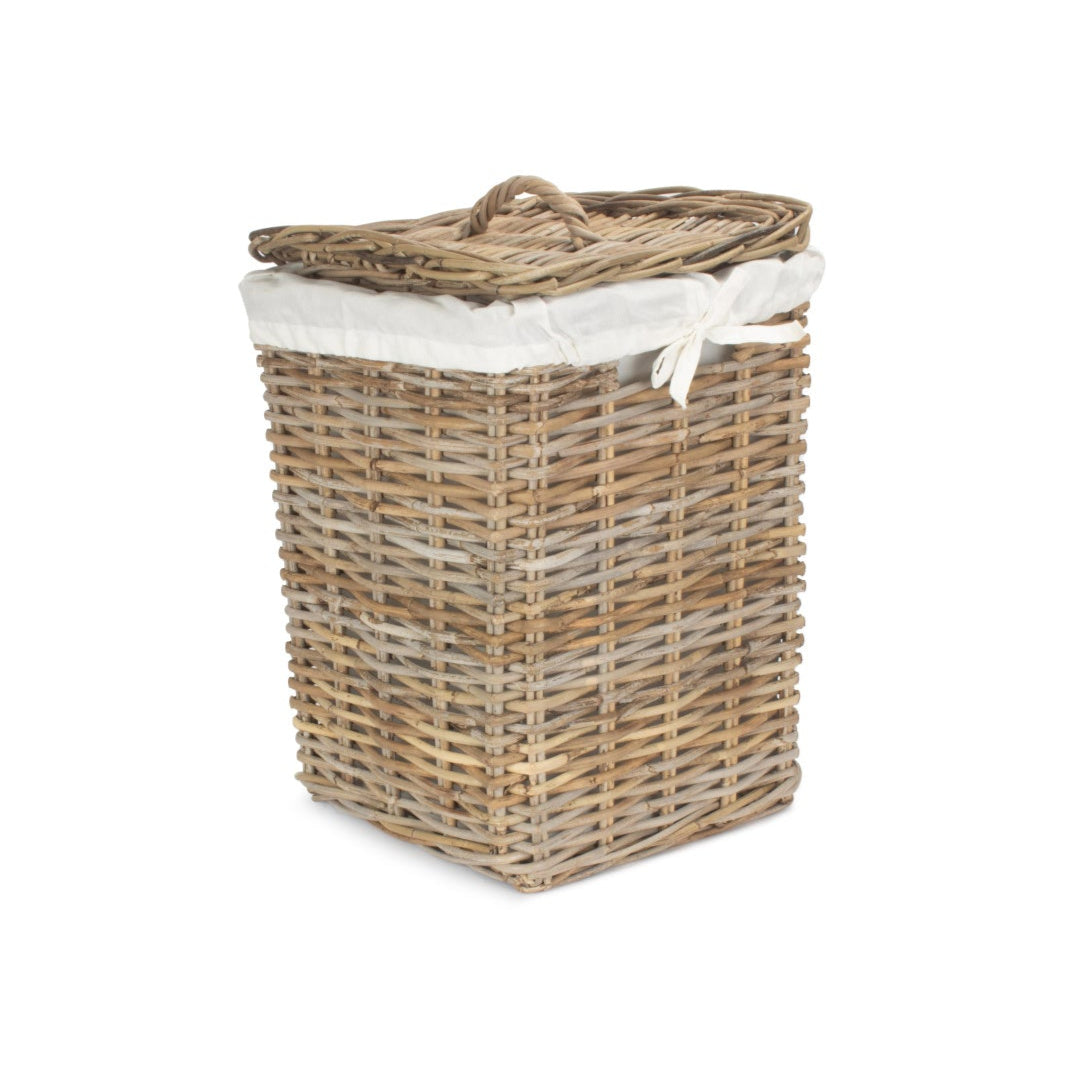Small Square Rattan Laundry Hamper Basket