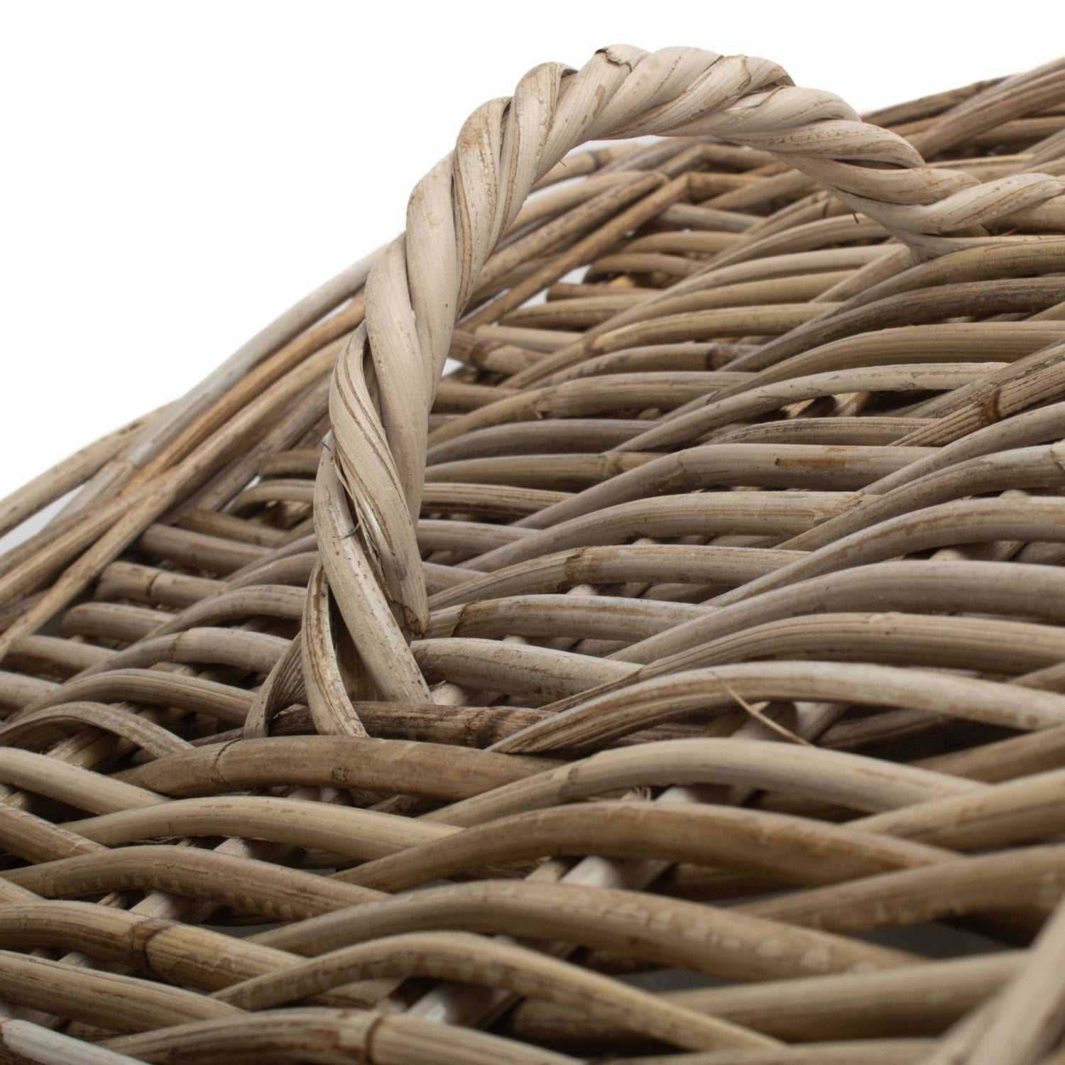 Square Rattan Laundry Hamper Basket Set 2