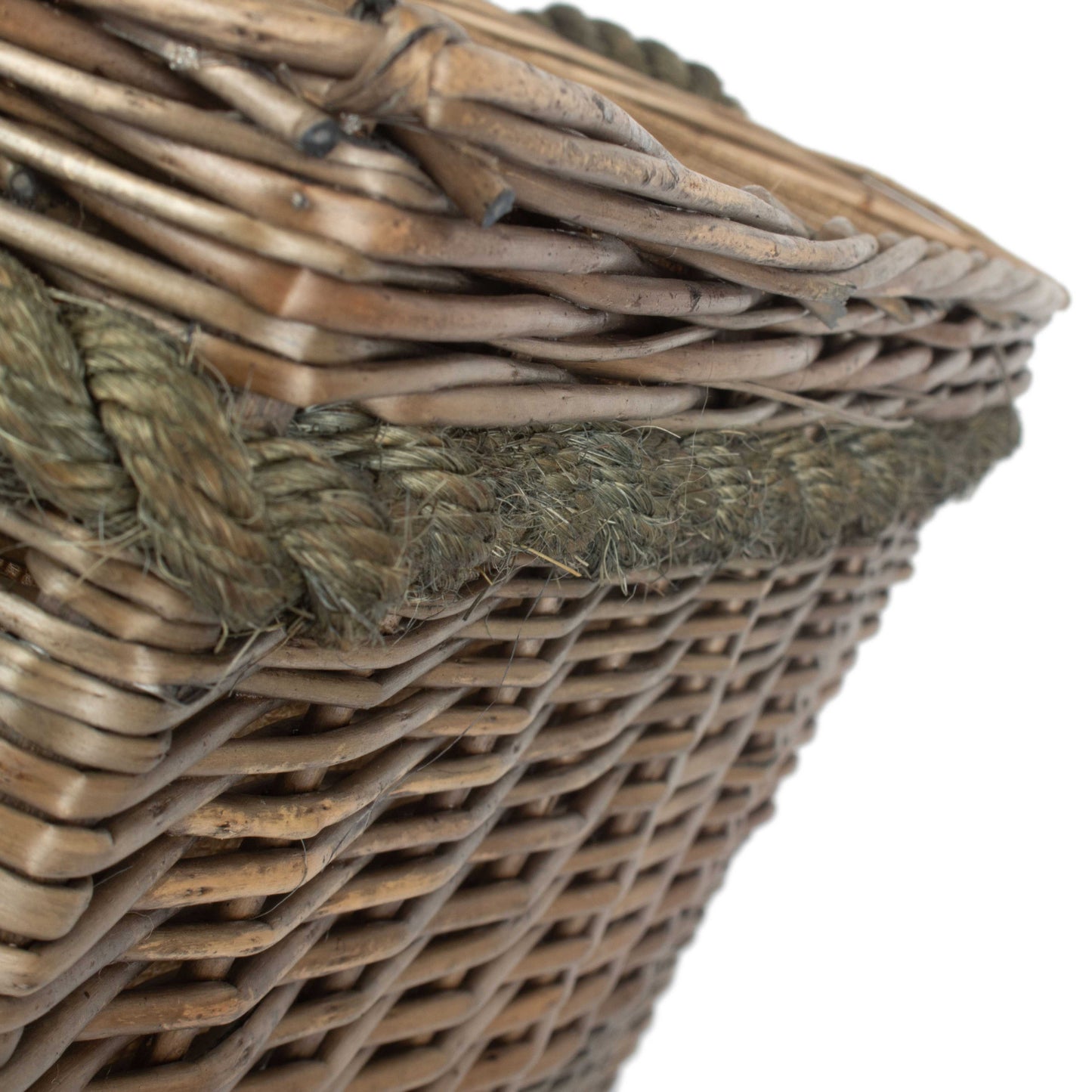 Medium Rectangular Rope Handled Log Basket
