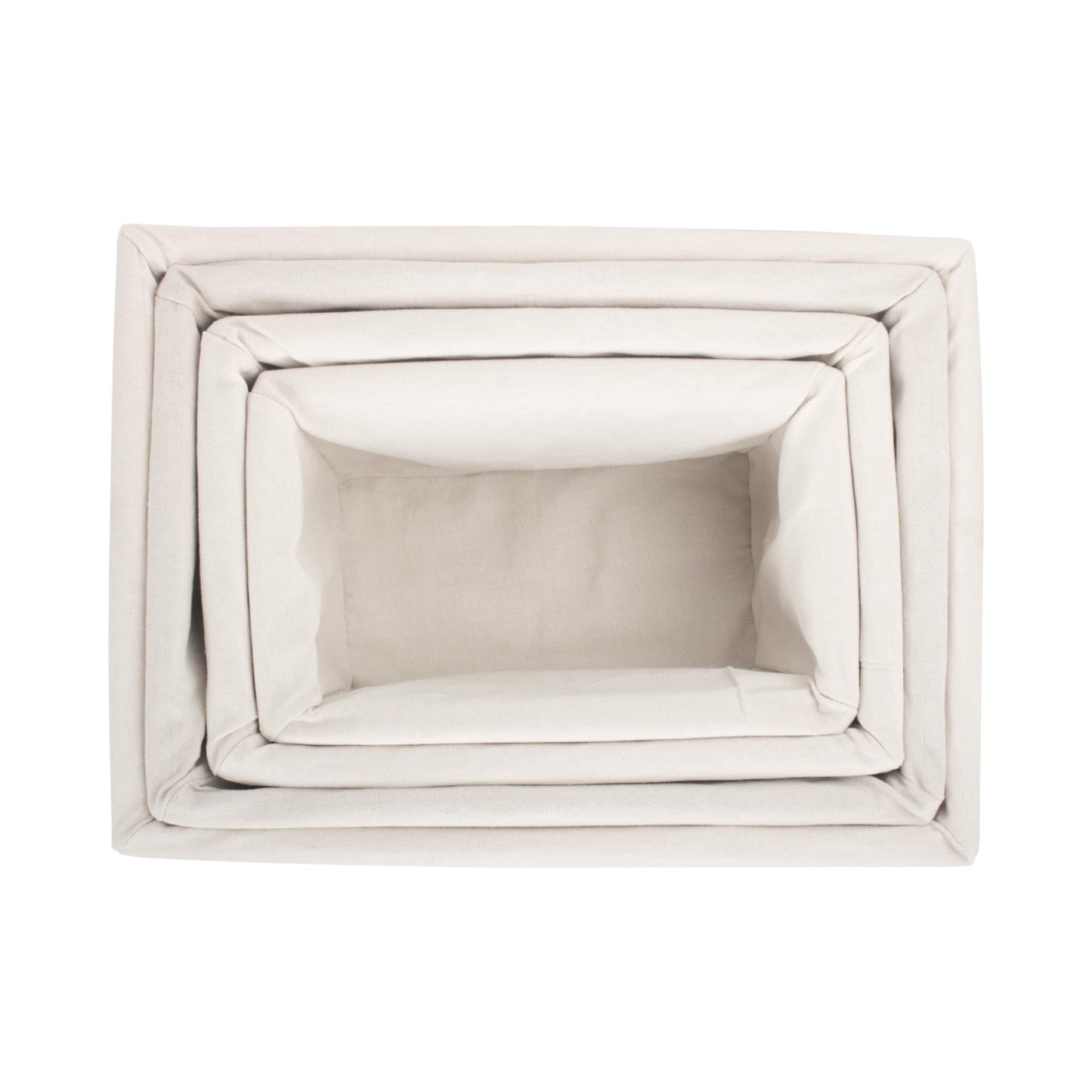 Double Steamed Storage Basket with White Lining Set of 4
