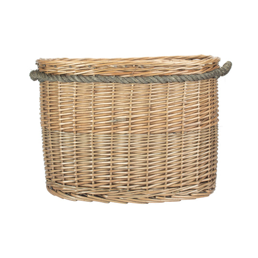 Medium Oval Rope Handled Log Basket