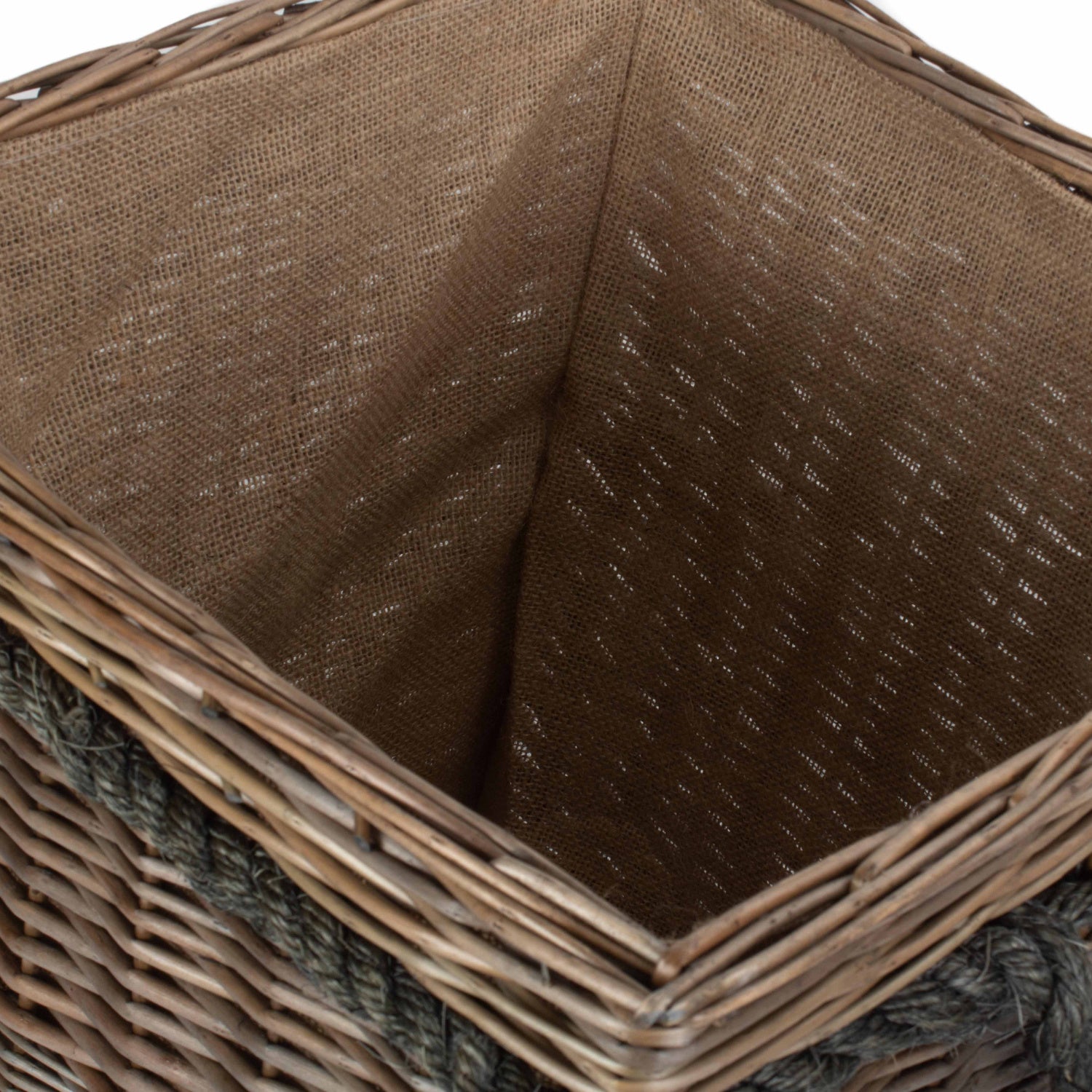 Square Rope Handled Storage Basket