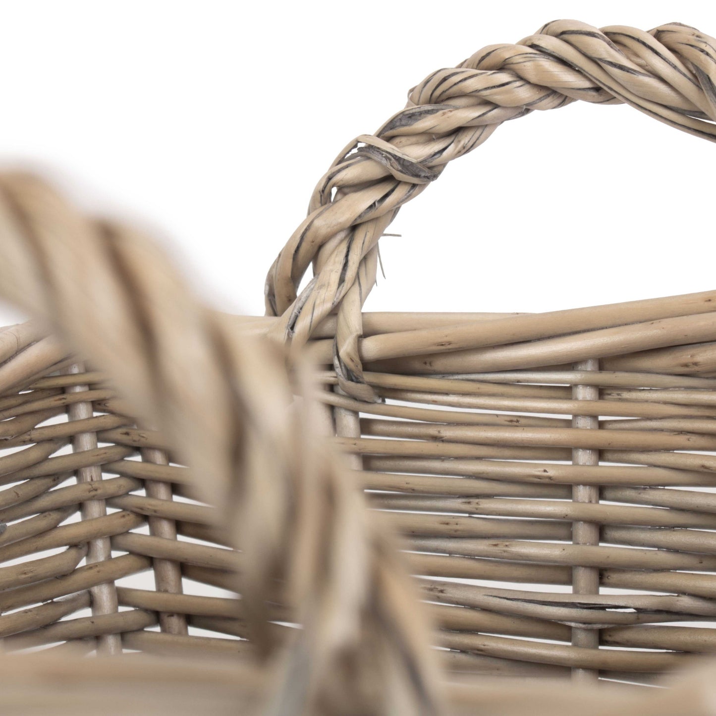 Small Antique Wash Willow Tapered Storage Basket