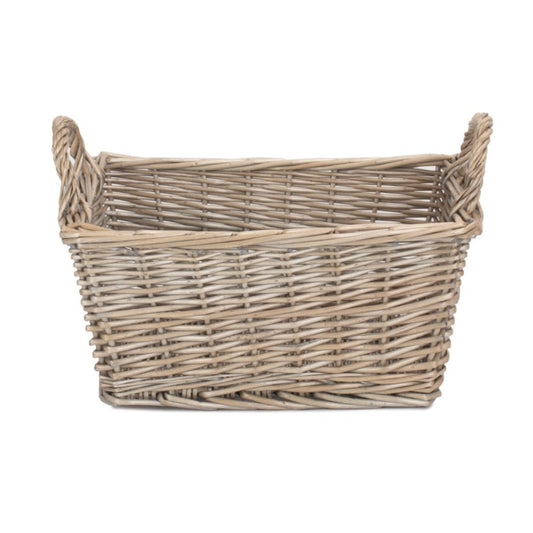 Medium Antique Wash Willow Tapered Storage Basket