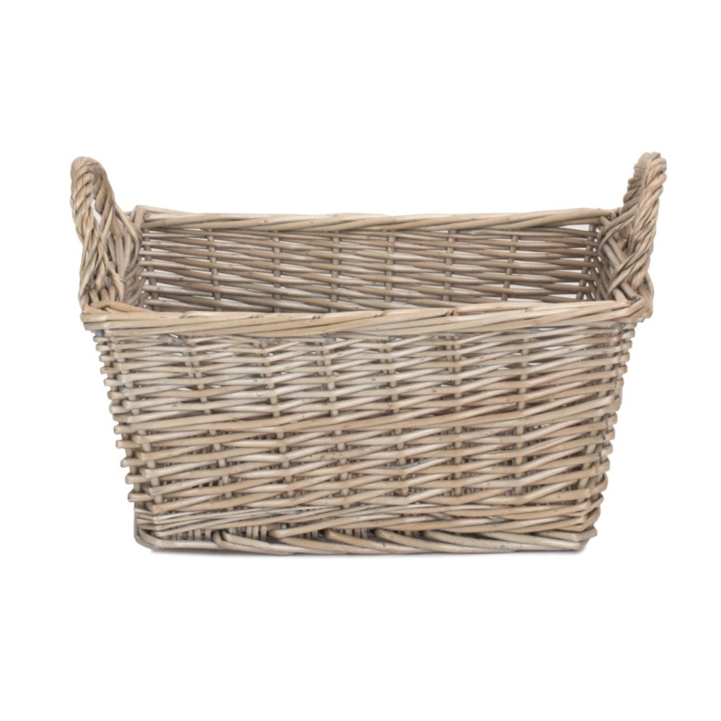 Medium Antique Wash Willow Tapered Storage Basket