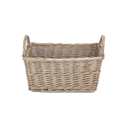 Large Antique Wash Willow Tapered Storage Basket