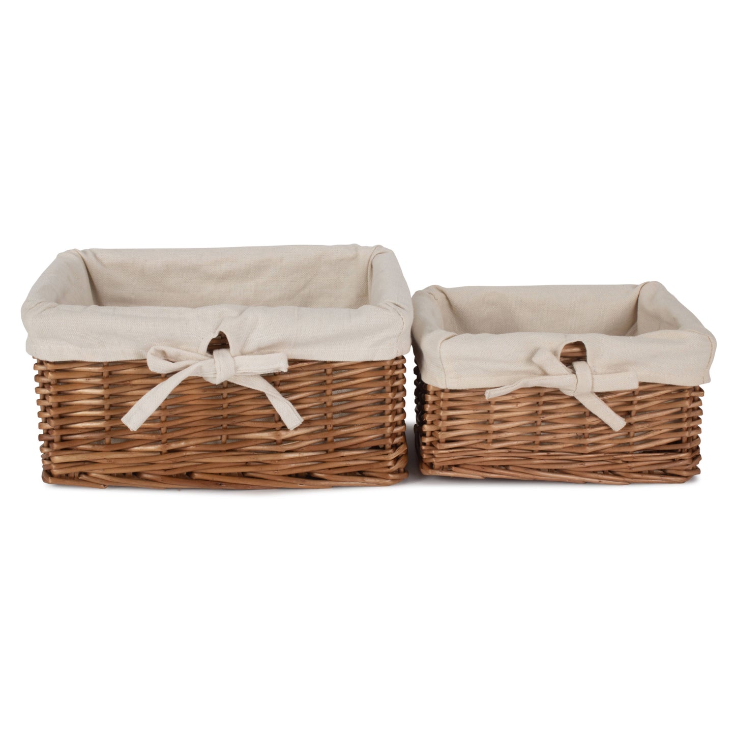 Autumn Double Steamed Willow Basket with Lining Set 2