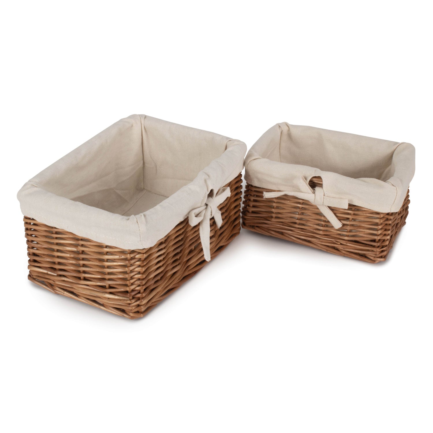 Autumn Double Steamed Willow Basket with Lining Set 2
